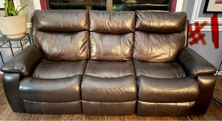 Brown Leather Power Reclining Couches