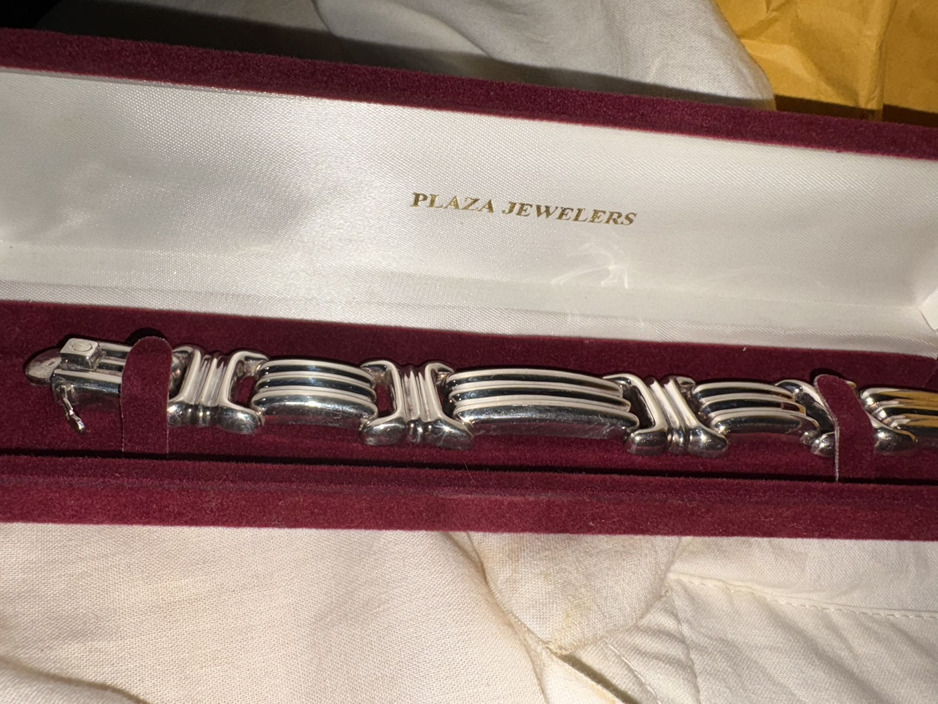 Sterling Silver Bracelet Weighs 1oz.