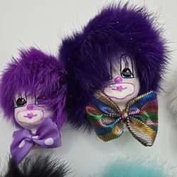 Q‑Tee Vintage Clown Magnet Heads Lot of 6 Hand‑Painted 1980s Quirky Collectible

