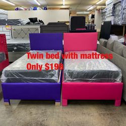 Twin Bed With Mattress 