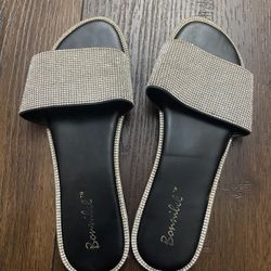 Womans Silver Bling Sandals Size 8.5 By Bonnibel 