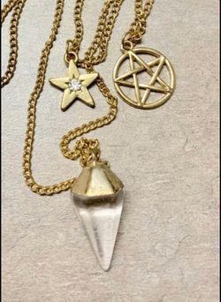 Crystal Gold colored Star Necklace :)