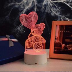 I Love You 3D Lamp LED Night Light Acrylic Touch Birthday Table Gift 7 Color Comes With A Gift Box