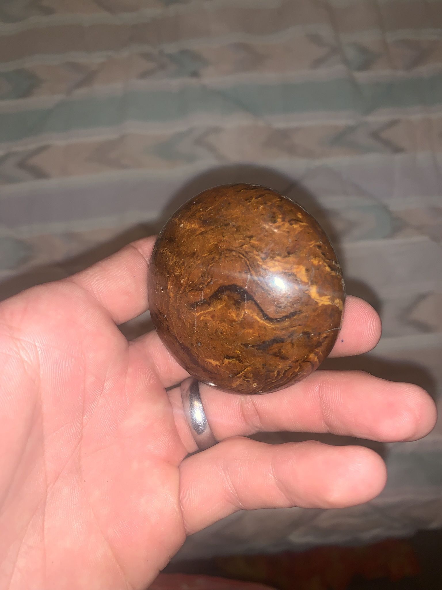 Antique Bennington VT Porcelain Marble Swirl Door Knob 
