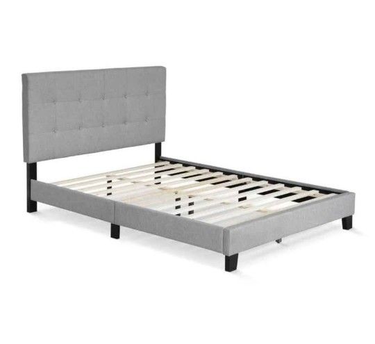 NEW Upholstered Platform Full Bed Frame
