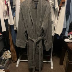 Men’s Lands End gray robe XXL