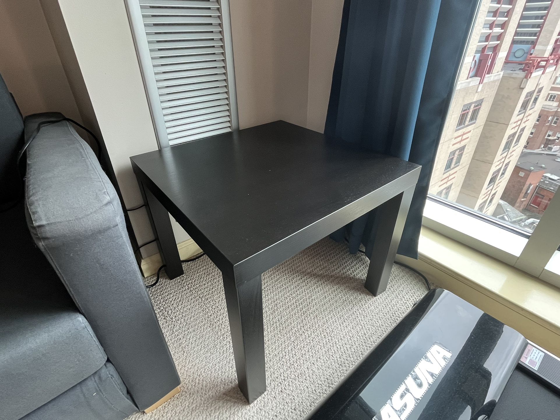 Side Table Black Wood