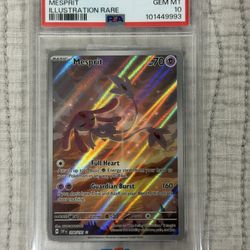 2024 POKEMON SSP EN-SURGING SPARKS ILLUSTRATION RARE #204 MESPRIT PSA 10