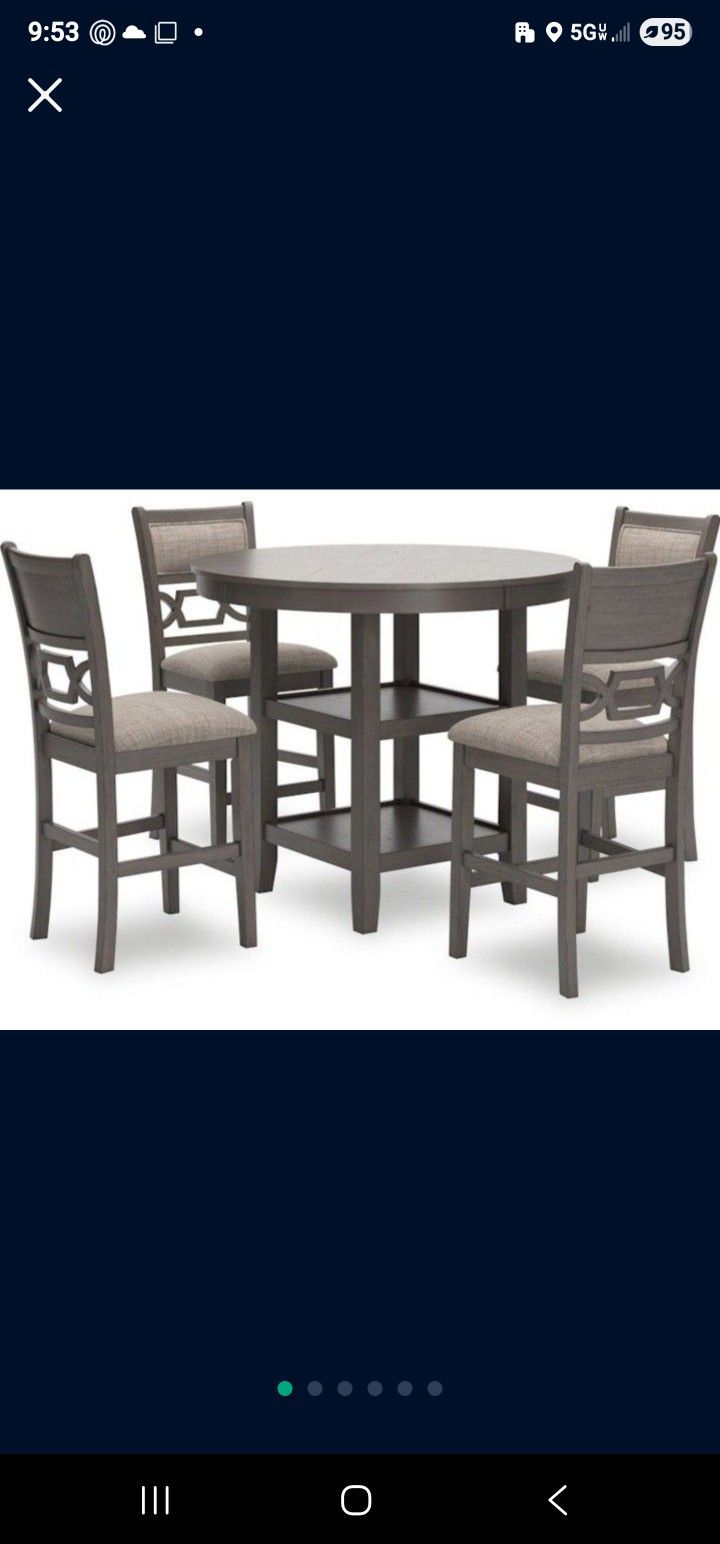 New 5 Pc Bar Height Wrenning Table Set