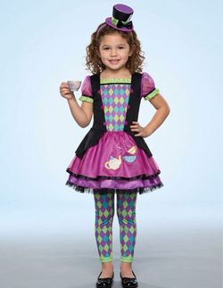 Girls size 3-4 Disney Alice in Wonderland Mad Hatter Costume