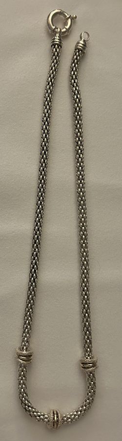 Elegant Silver and Gold-Tone 18” Necklace