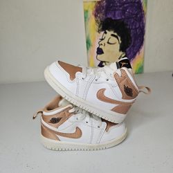 Size 6c - Kids Satin Rise Gold Jordan 1's - $25 Firm