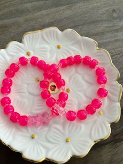 Dark pink gummy bear bundle bracelet