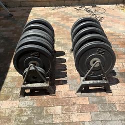 Barbell Rubber Plates, Bars, Squat rack