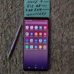 Samsung GALAXY NOTE 9 512 GB FACTORY UNLOCKED WITH EXPANDABLE STORAGE CAPABILITY 