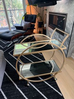 Bar Cart - mirror & gold
