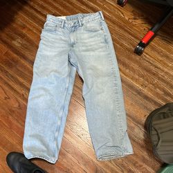 loose pants 30/30 light blue h&m