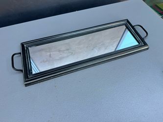 Rectangular mirrored tray, or hanging decor