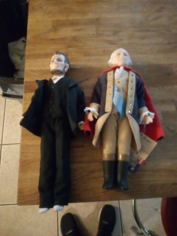 Presidents Lincoln And Washington1983 -16" Dolls