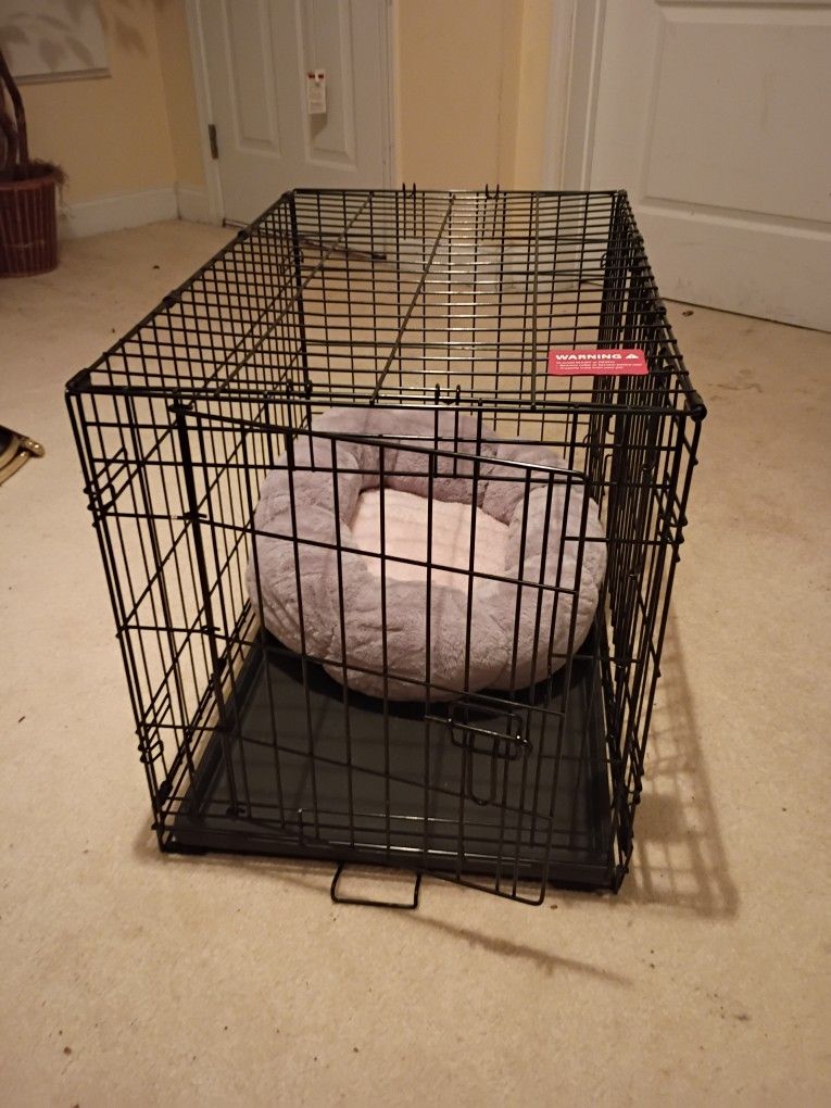 Md. Dog Cage w/ Bed