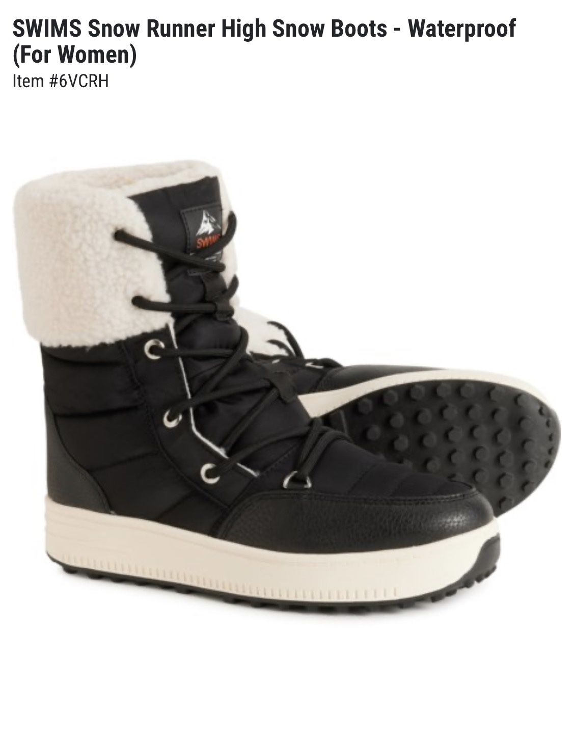 Snow Boots -SWIMS FOR WOMEN Size 8