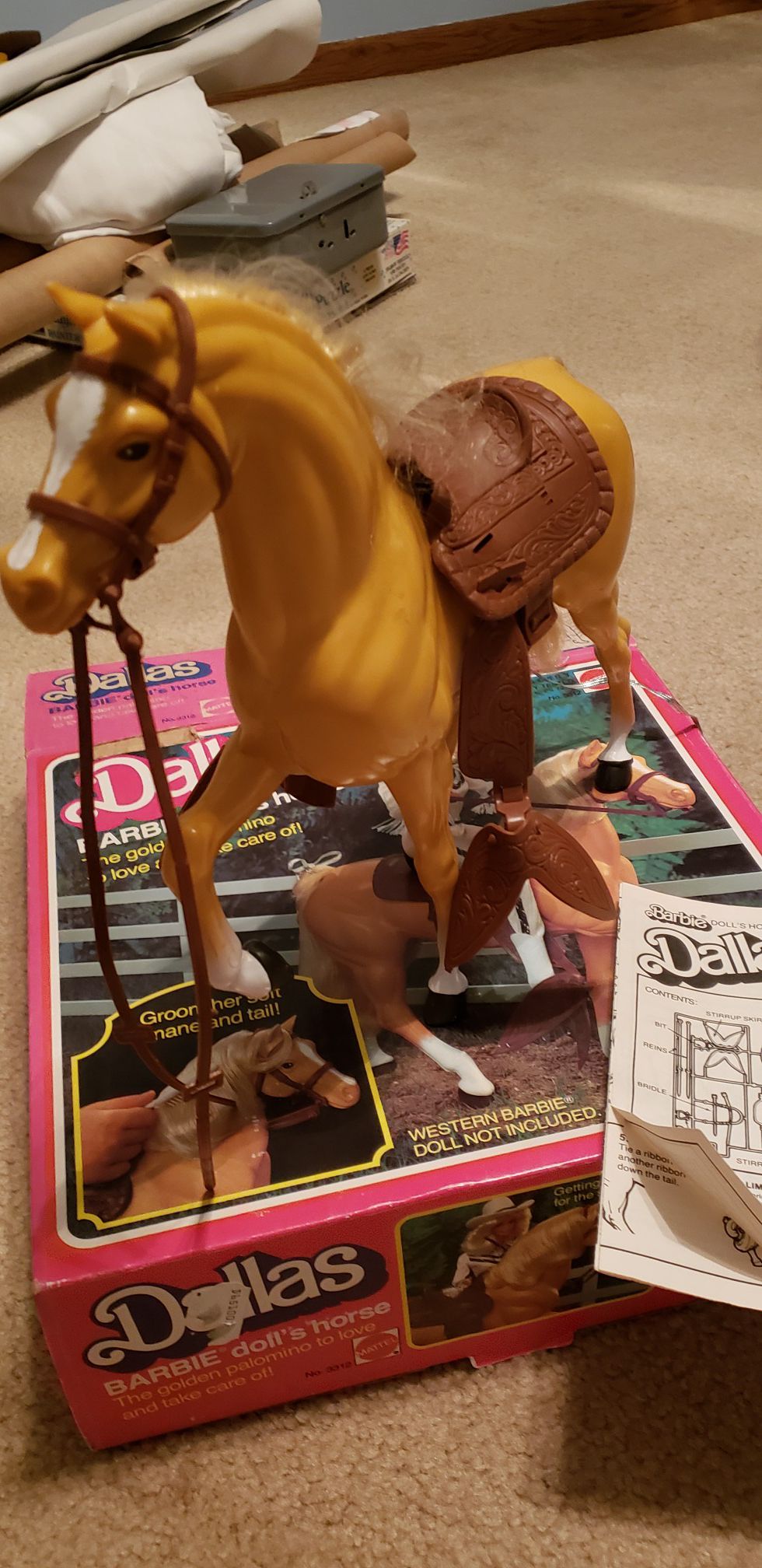 Collectible Barbie Horse w/Saddle & Stirrups --1980s