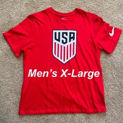 NIKE FC / USMNT USA SOCCER Futbol Kit Shirt Jersey / Men’s X-Large XL / Like New w/o Tags!! / Red, White & Blue