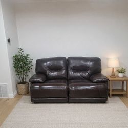 Leather Recliner Loveseat 