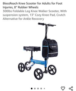 BlessReach Knee Scooter with 8" Rubber Wheels