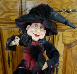 Halloween Tall Decorative WITCH DOLL 30"