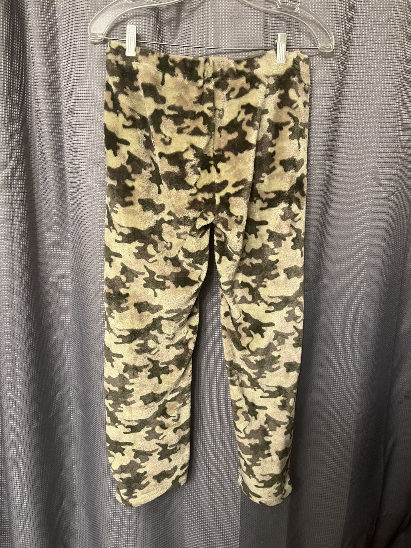 Boys Fuzzy Camo Pajama Pants