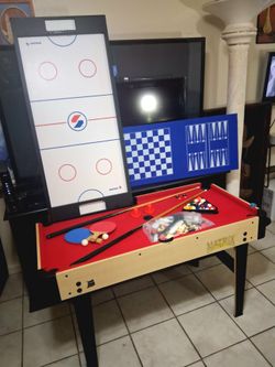 Matrix Multi-Game,( Pool Table, Glide Hockey,  Table Tennis, Shuffle Board, Checkers,  Backgammon,  Dice)