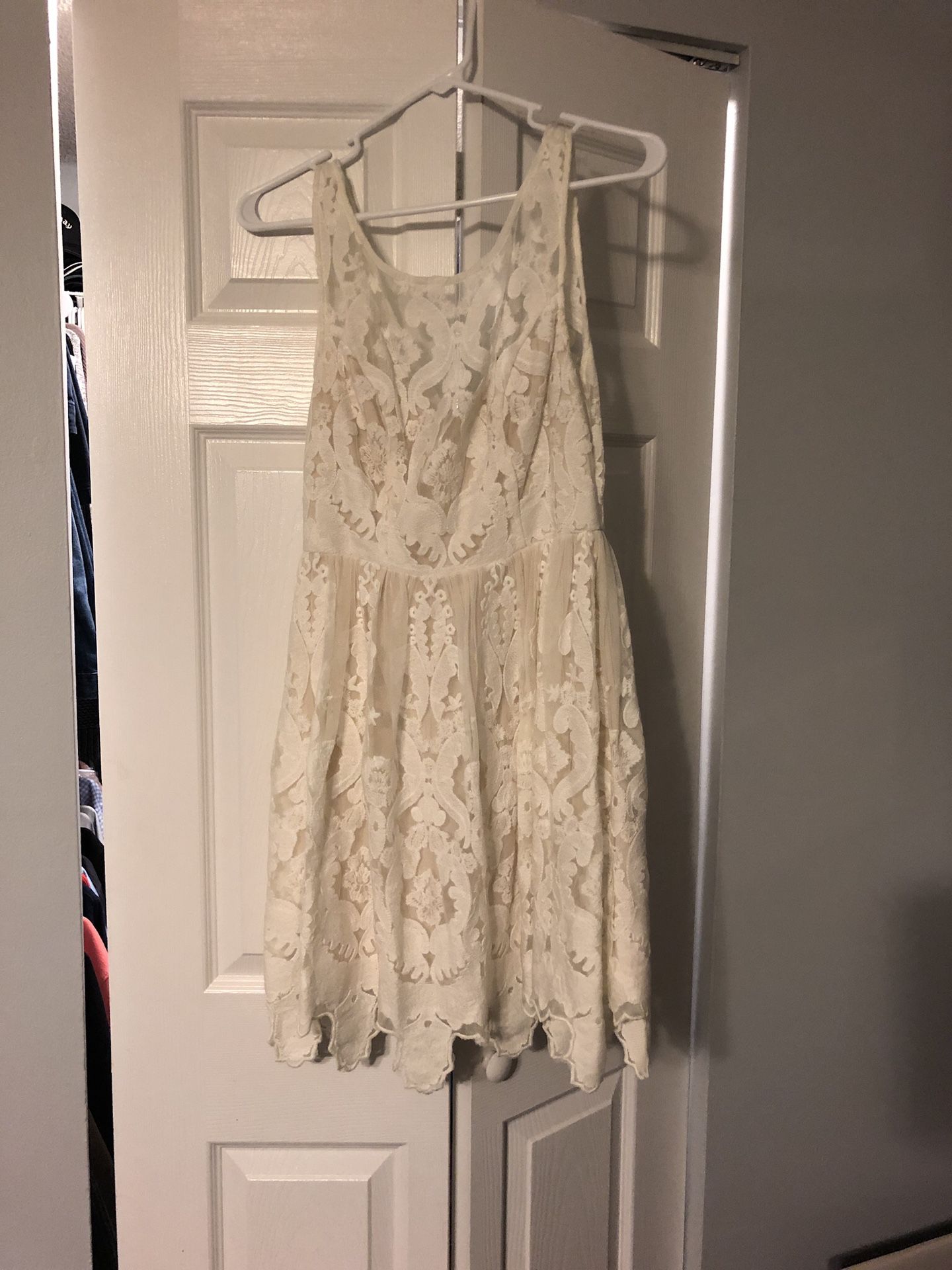 Cream colored lace dress