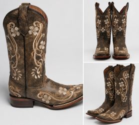 Circle G by Corral Women’s Floral Embroidered Western Boots – Size 8.5 – Like New