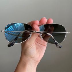 Ray-Ban Silver Aviator Glasses 