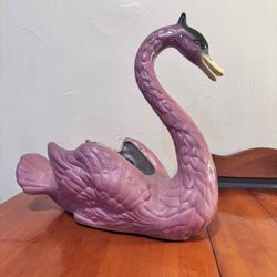Vintage Pink Swan 16.5”H