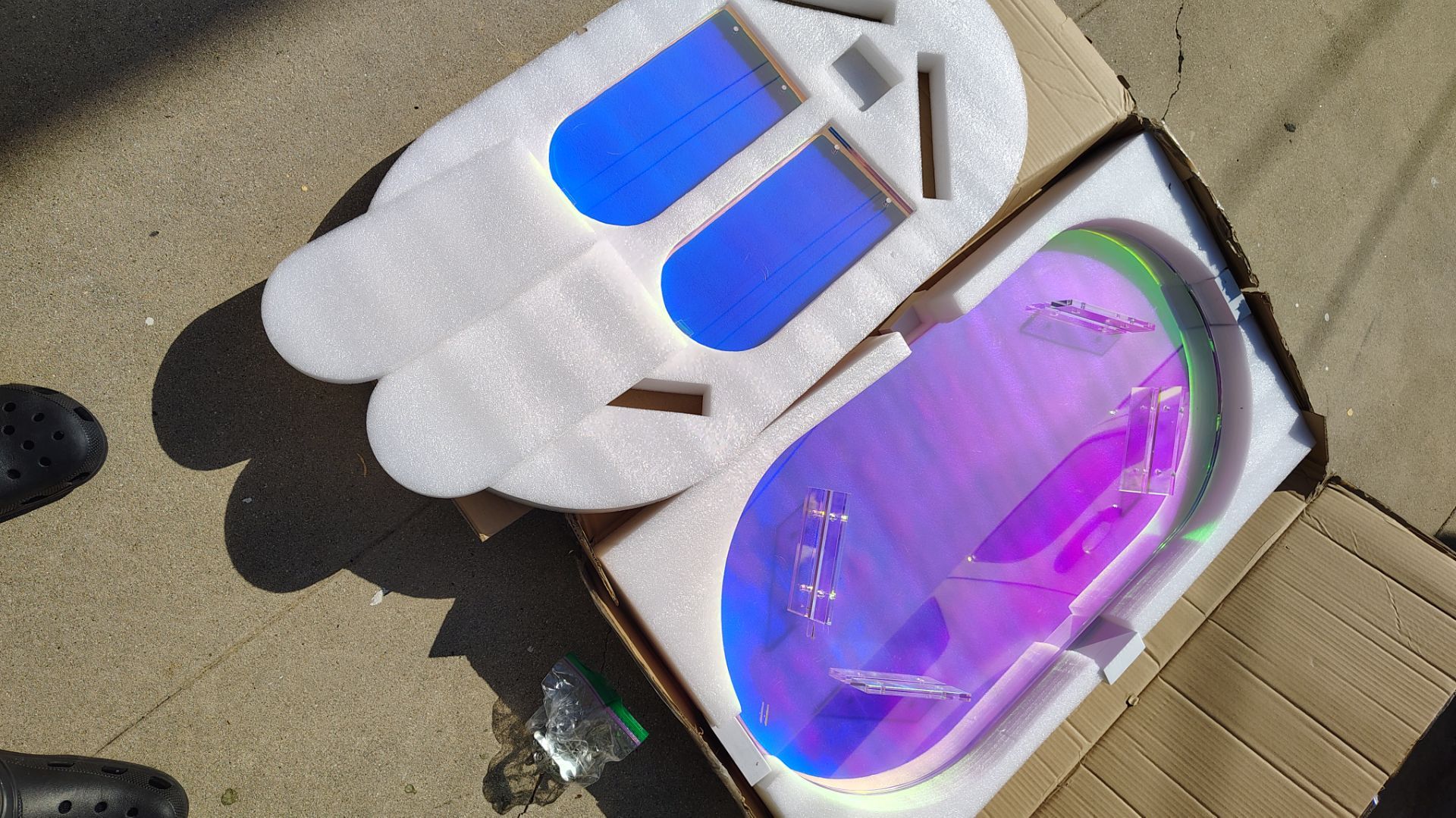 Acrylic Coffee Table, Iridescent Acrylic