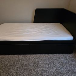 Ikea Flekke Twin Daybed With 2 Drawers, & A Mattress.