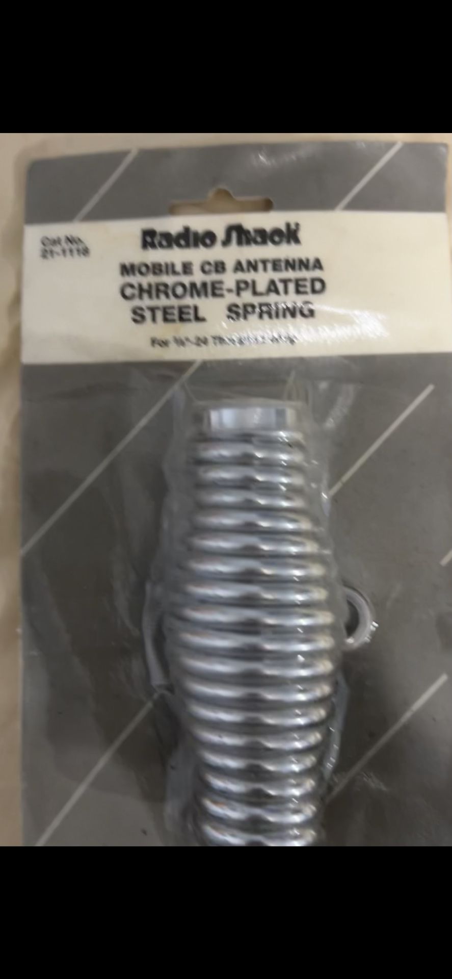 Radio Shack Mobile CB Antenna Chrome Plated Steel Spring 21-1118 NEW ORIGINAL