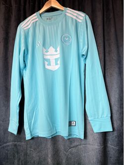 Inter Miami Men’s Light Blue Long Sleeve Soccer Jersey Size Large
