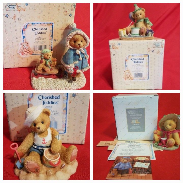 Cherished Teddies Bundle Of 4 Figurines