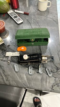Vintage Singer Buttonholer Attachment with Case