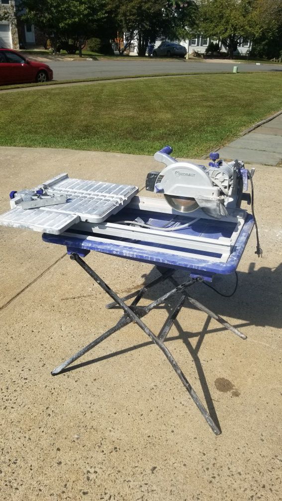 RENT-ONLY NOT FOR SALE Tile Saw with Stand