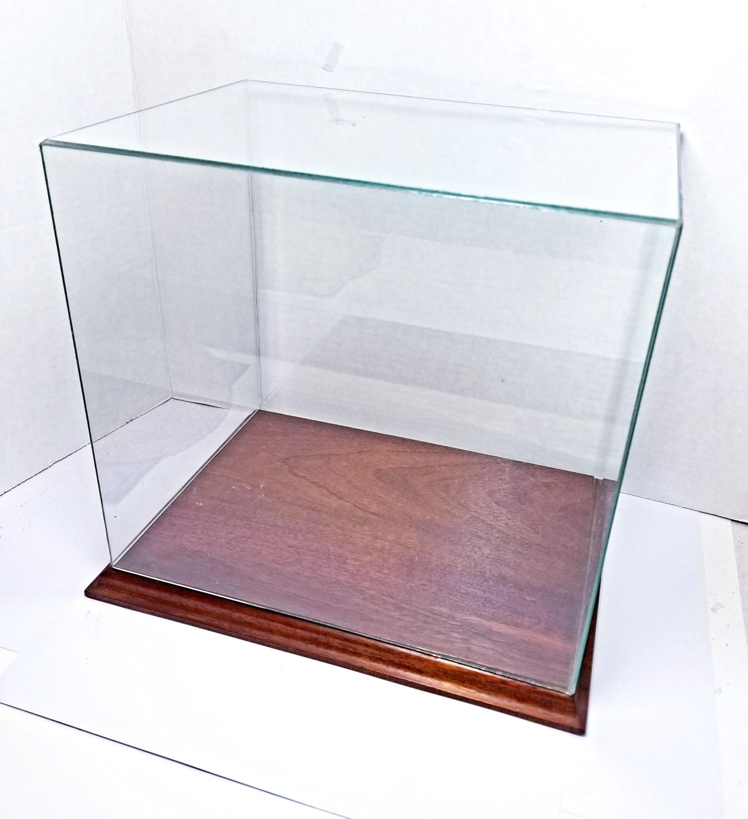 Large Glass Doll House Miniature Display Room Box Wood Base