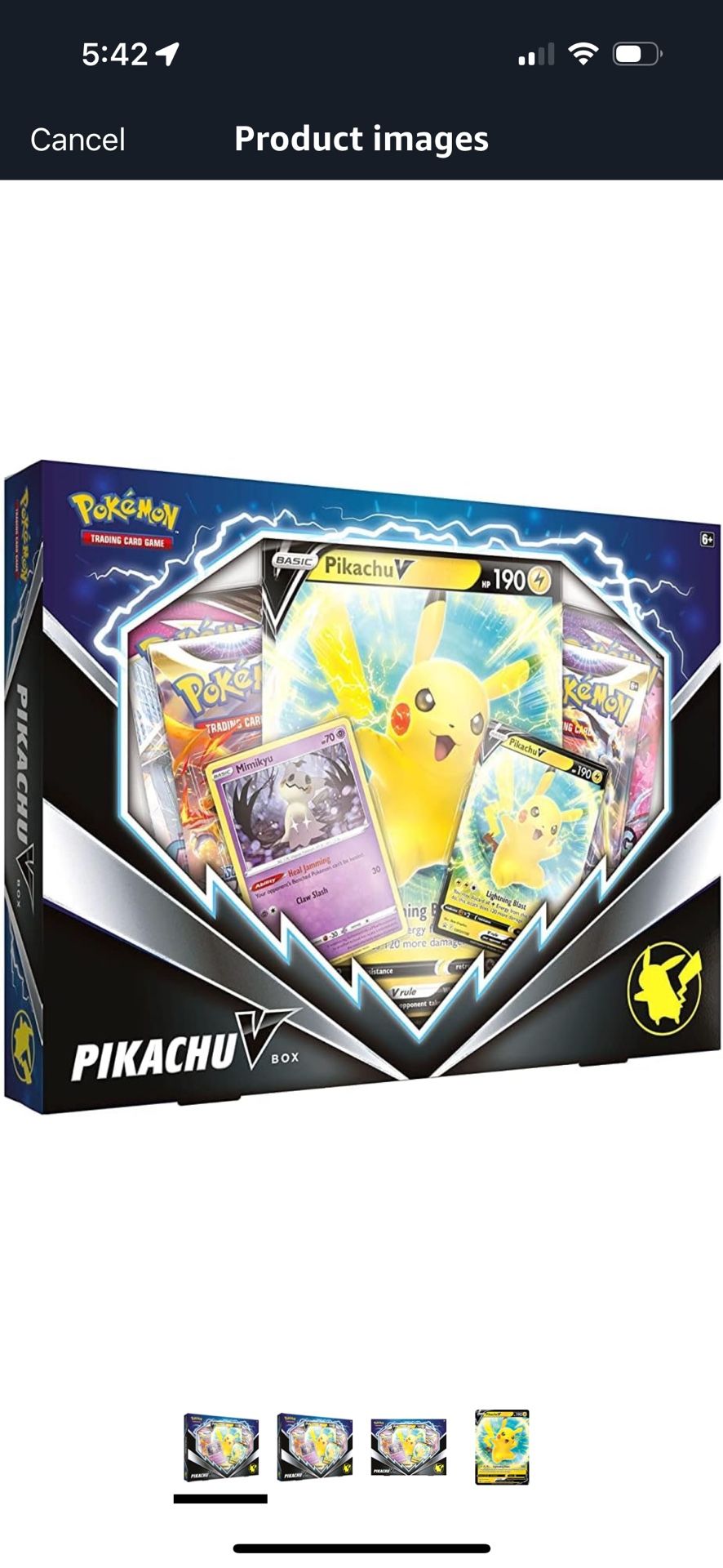 Pikachu V Box