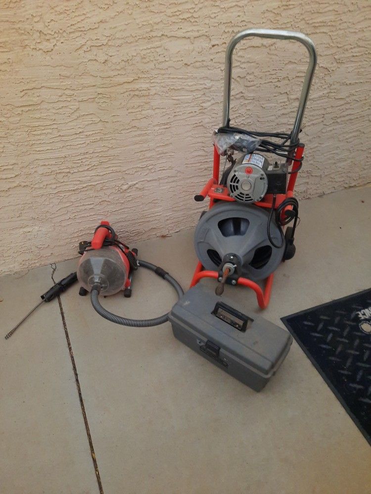 Clogged Drains?. Sewer Snake Machine