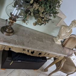 Marble Coffee Table, Sofa Table, And Chair set 