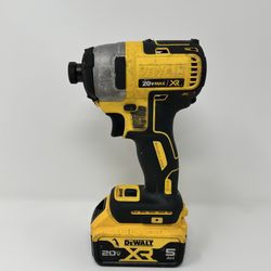Preowned Dewalt 20v Max XR Brushless 1/4 in. Impact Driver With 5 AH Battery Only