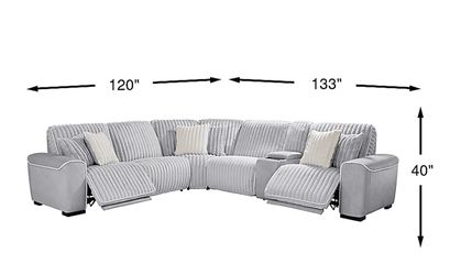 Sctional with coffee table and lamp