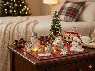 Dreamsicles Cherub Figurine Christmas Collection Lot of 5 Vintage Figurines